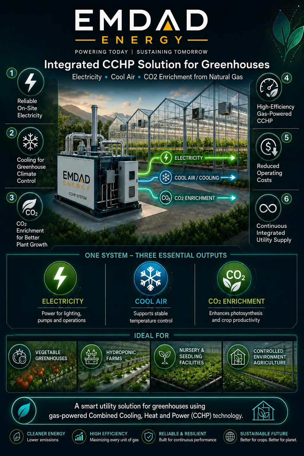 Greenhouse utilities concept